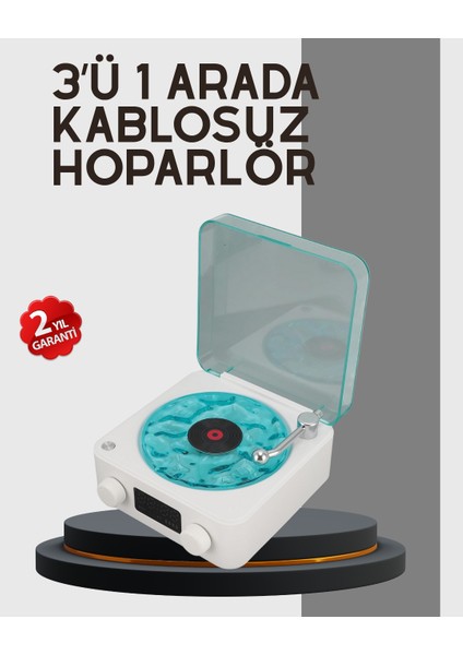 Stereo Sesli Gece Lambalı Bluetooth Hoparlör – Şık Vintage Tasarım