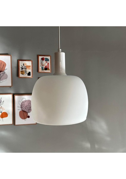 Dijon Beyaz Cam Sarkıt Avize Beyaz Fener Başlık Salon Mutfak Avizeleri Pastane Modelleri modelleri