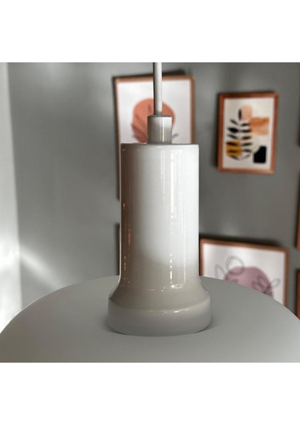 Dijon Beyaz Cam Sarkıt Avize Beyaz Fener Başlık Salon Mutfak Avizeleri Pastane Modelleri indirimleri