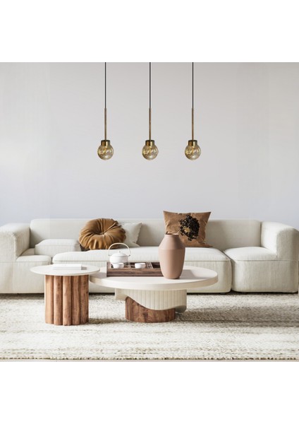 Üçlü Petite Bal Rengi Cam Avize Ince Eskitme Başlık Retro Sarkıt Restoran Salon Aydınlatma fiyatları