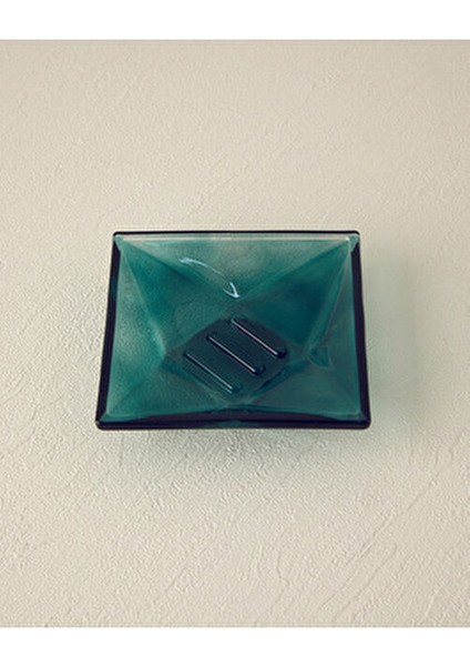 Hailey Cam Banyo Seti Mint Renkli Modern Tasarım 14 cm Suya Dayanıklı