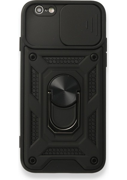 iPhone 6 Kılıf Tam Koruma Sağlayan Kamera Sürgülü Sert Silikon Kapak Ryc/pars Yüzüklü