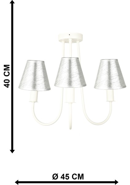 Elina 3.lü Avize Beyaz No:10 modelleri