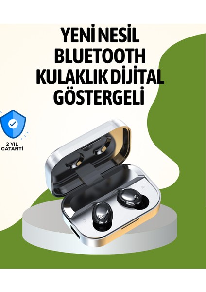 Gerçek Kablosuz Kulaklık – Bluetooth 5.0, Şarj Kutulu, Parmak Izi Kontrollü