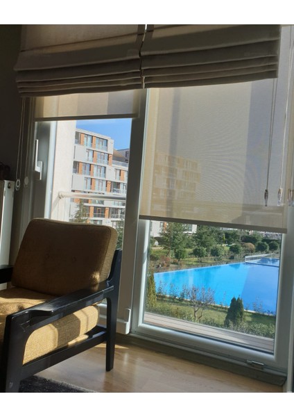 Original Modern Sun Screen Lüks Stor Perde Alüminyum Kasalı Yüksek Kaliteli - Açık Gri modelleri