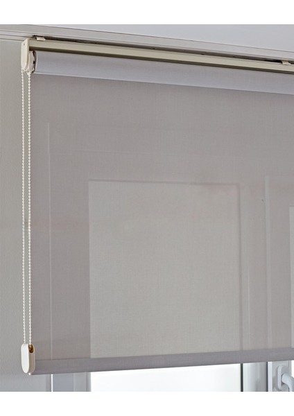 Original Modern Sun Screen Lüks Stor Perde Alüminyum Kasalı Yüksek Kaliteli - Açık Gri