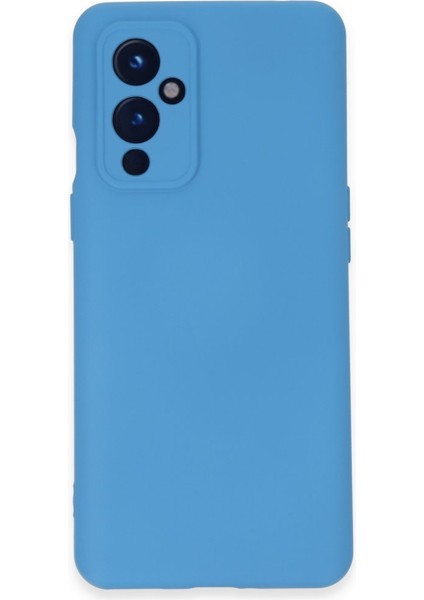 One Plus 9 Kılıf Içi Kadife Kaplı Nano Silikon Kapak - Mavi