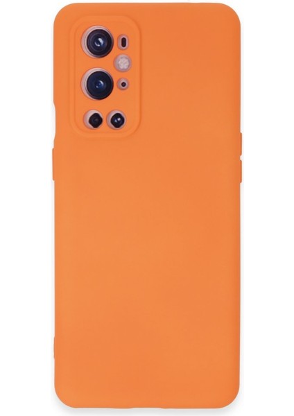 One Plus 9 Pro Kılıf Içi Kadife Kaplı Nano Silikon Kapak - Turuncu