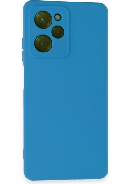 Poco X5 Pro 5g Kılıf Içi Kadife Kaplı Nano Silikon Kapak - Mavi