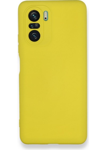 Redmi K40 Pro Kılıf Içi Kadife Kaplı Nano Silikon Kapak - Sarı