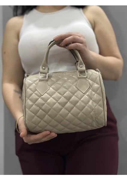 Kapaksız Kapitone Bej Cilt Çanta fırsatları