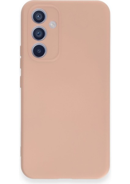 Samsung Galaxy A34 5g Kılıf Içi Kadife Kaplı Nano Silikon Kapak - Pudra