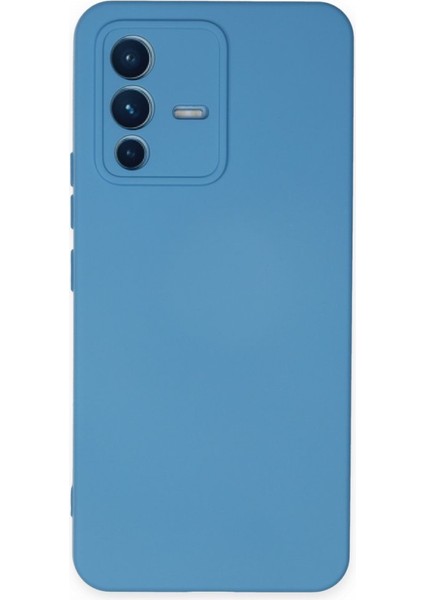 Vivo V23 5g Kılıf Içi Kadife Kaplı Nano Silikon Kapak - Mavi