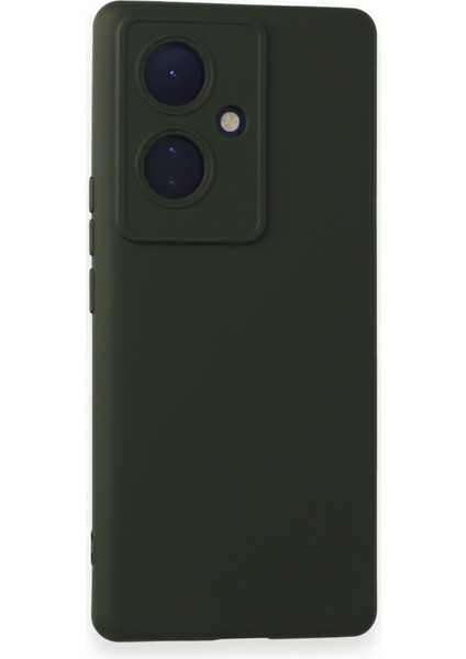 Vivo V29 Lite Kılıf Içi Kadife Kaplı Nano Silikon Kapak - Koyu Yeşil