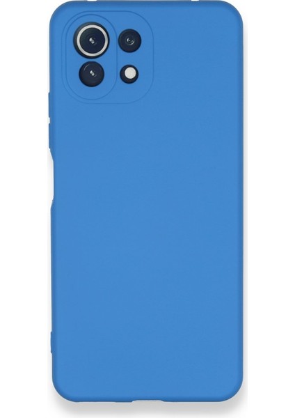 Xiaomi Mi 11 Lite Kılıf Içi Kadife Kaplı Nano Silikon Kapak - Mavi