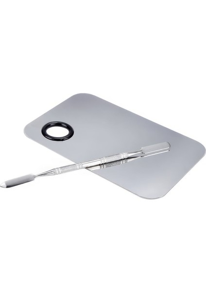 2 Parça Aynalı Çelik Makyaj Fondöten Krem Karıştırma Spatula Palet Set CIN906 fiyatları