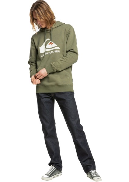 Big Logo Hood Erkek Yeşil Sweatshirt