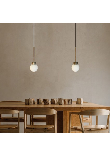 Ikili Beyaz Cam Avize Ince Eskitme Başlık Retro Sarkıt Restoran Salon Aydınlatma