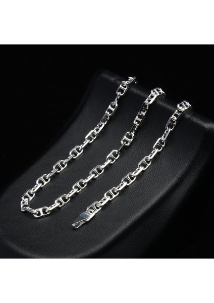 100 Mikron Dik Barlı Gümüş Zincir