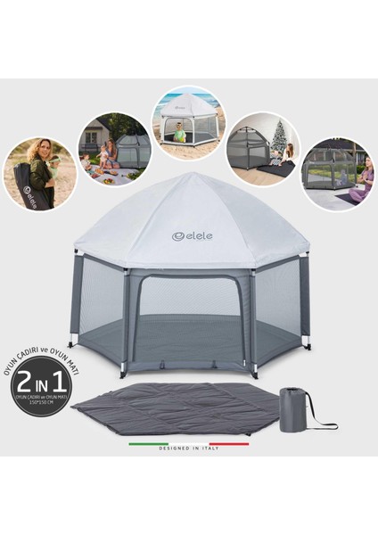 Tenda Bebek Park Yatak Oyun Parkı ve Oyun Çadırı Gri fiyatları