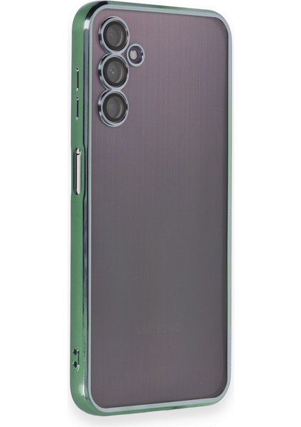 Samsung Galaxy A14 4g Kılıf Kamera Lens Korumalı Razer Lens Silikon Kapak - Yeşil