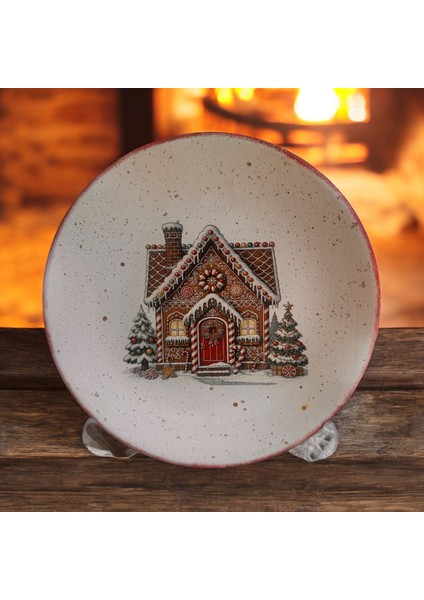 Kış, Yeniyıl Temalı, 18 cm Duvar Tabağı