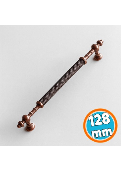 Mobilya Mutfak Çekmece Dolap Dolabı Kulpu Kulbu Kulpları Eskitme Antik Bakır Metal 128 mm