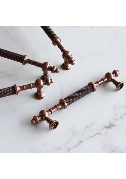 Mobilya Mutfak Çekmece Dolap Dolabı Kulpu Kulbu Kulpları Eskitme Antik Bakır Metal 128 mm indirimleri