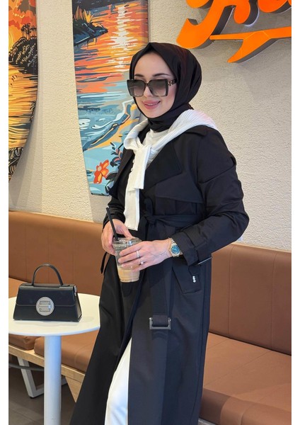 Trençkot T25PF-8011 Siyah modelleri
