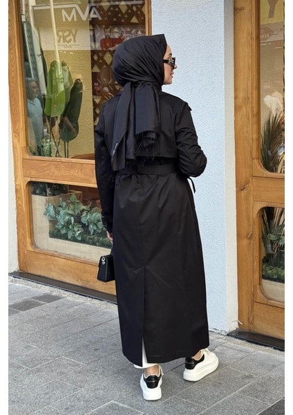 Trençkot T25PF-8011 Siyah fırsatları