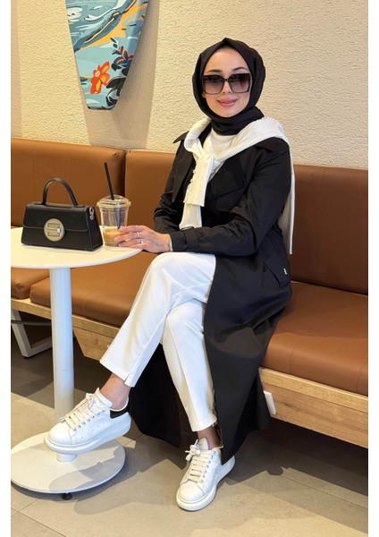 Trençkot T25PF-8011 Siyah indirimleri