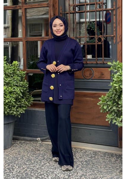 Hırka 25W6028 Lacivert