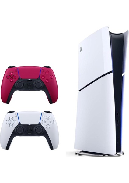 Playstation 5 Slim Digital 825 GB + 2. Kırmızı Dualsense Ithalatçı Garantili