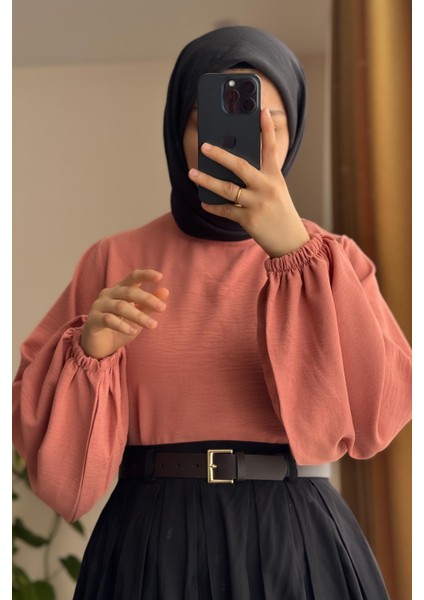 Balon Kol Gömlek-Pudra