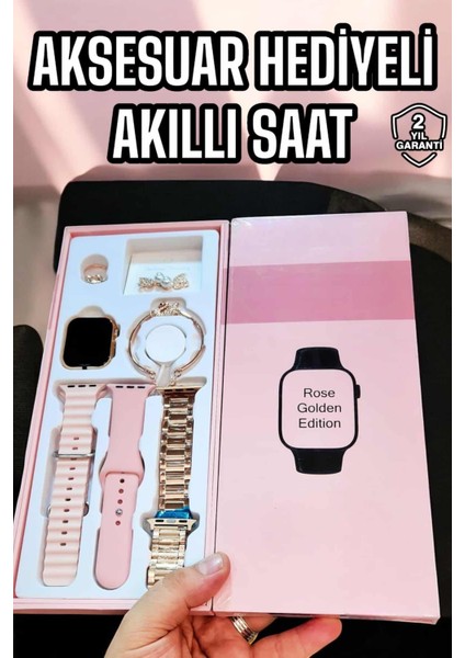 Akıllı Saat Sesli Görüşme Bildirim Görme Uyku ve Sağlık Takibi