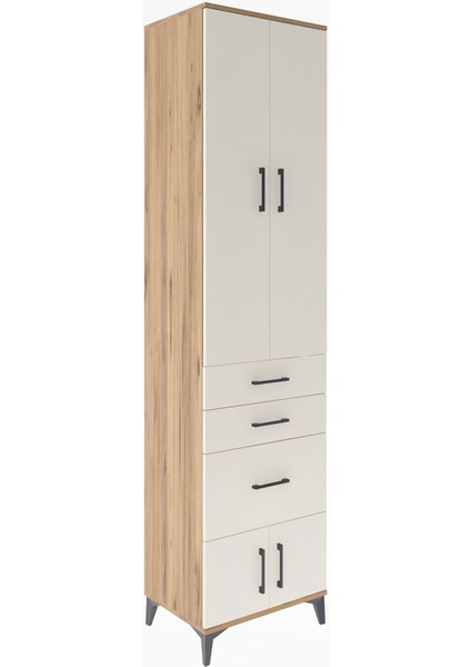 Hyperion Dolap 4 Raflı 3 Çekmeceli 4 Kapaklı 60X44X243 Çam-Aytaşı fiyatları