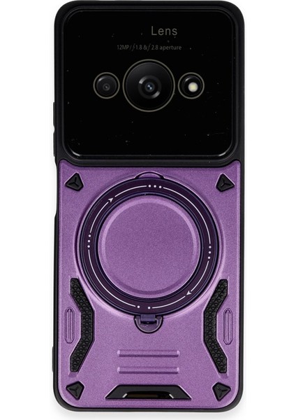 Poco C61 Kılıf Tam Koruma Sağlayan Manyetik Standlı Tank Silikon Kapak Ryc/joy Lens