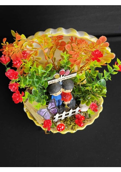 “iyi Ki Varsın” Temalı Kabuk Saksılı El Yapımı Teraryum – Tüm Özel Günler Için Anlamlı Hediye fırsatları