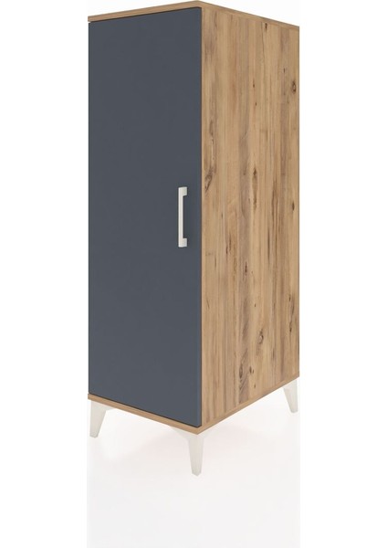 Kronos Dolap 2 Raflı Tek Kapaklı 44X59X134 Çam-Antrasit modelleri