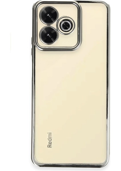 Redmi 13 4g Kılıf Kamera Lens Korumalı Razer Lens Silikon Kapak - Gümüş