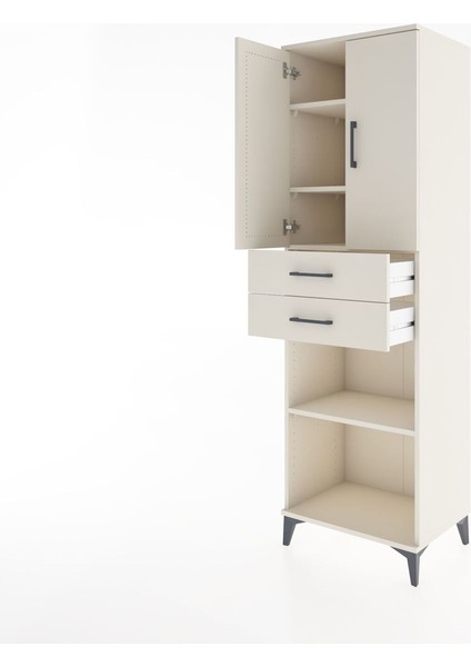 Hyperion Dolap 4 Raflı 2 Çekmeceli 2 Kapaklı 60X44X195 Aytaşı-Aytaşı fırsatları