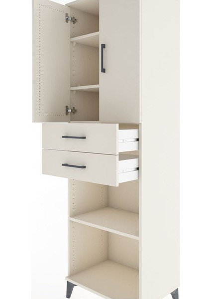 Hyperion Dolap 4 Raflı 2 Çekmeceli 2 Kapaklı 60X44X195 Aytaşı-Aytaşı indirimleri