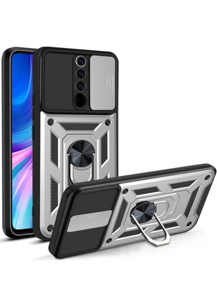 Redmi Note 8 Pro Kılıf Kamera Koruma Sürgülü Şık Pars Tank Sert Silikon Kapak