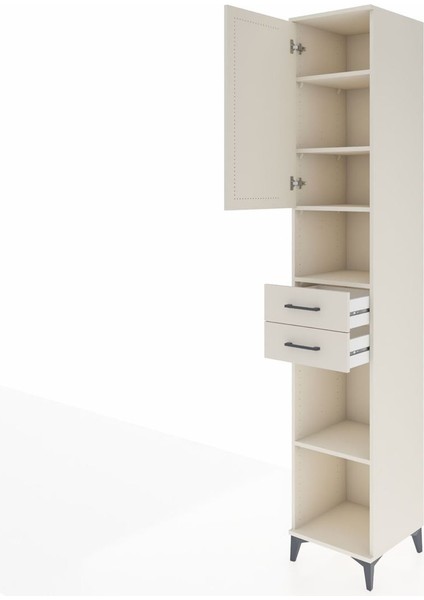 Hyperion Dolap 5 Raflı 2 Çekmeceli Tek Kapaklı 44X44X243 Aytaşı-Aytaşı fırsatları