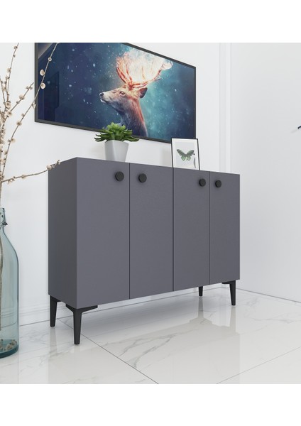 Ayça Çok Amaçlı Konsol Dolap | Antrasit - Antrasit fiyatları