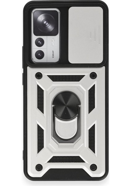 Xiaomi Mi 12T Pro Kılıf Kamera Koruma Sürgülü Şık Pars Tank Sert Silikon Kapak