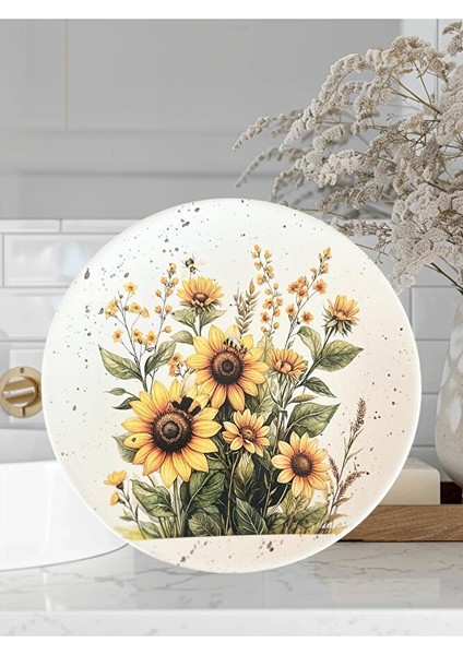 Ayçiçeği, Günebakan, Sun Flower 18 cm Duvar Tabağı, Dekorasyon, Mutfak, Balkon fiyatları