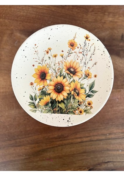Ayçiçeği, Günebakan, Sun Flower 18 cm Duvar Tabağı, Dekorasyon, Mutfak, Balkon modelleri
