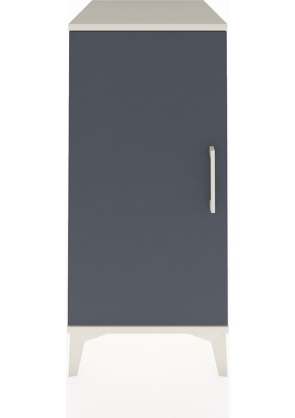 Kronos Komodin 2 Raflı Tek Kapaklı 44X59X96 Aytaşı-Antrasit