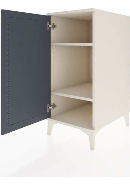 Kronos Komodin 2 Raflı Tek Kapaklı 44X59X96 Aytaşı-Antrasit fırsatları